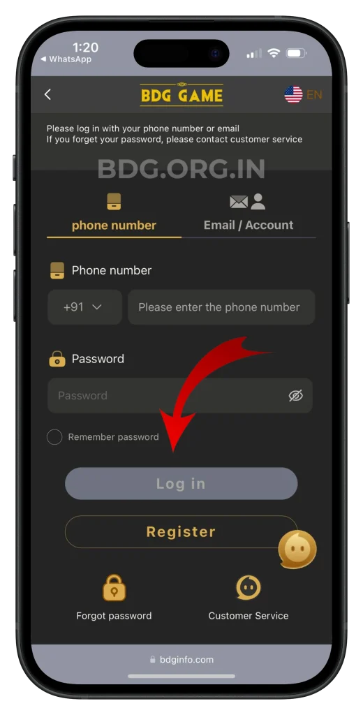 bdg-login-page